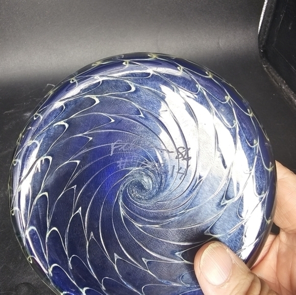 Vintage Feller pulled feather iridescent perfume bottle,‎ no atomizer - Picture 4 of 7